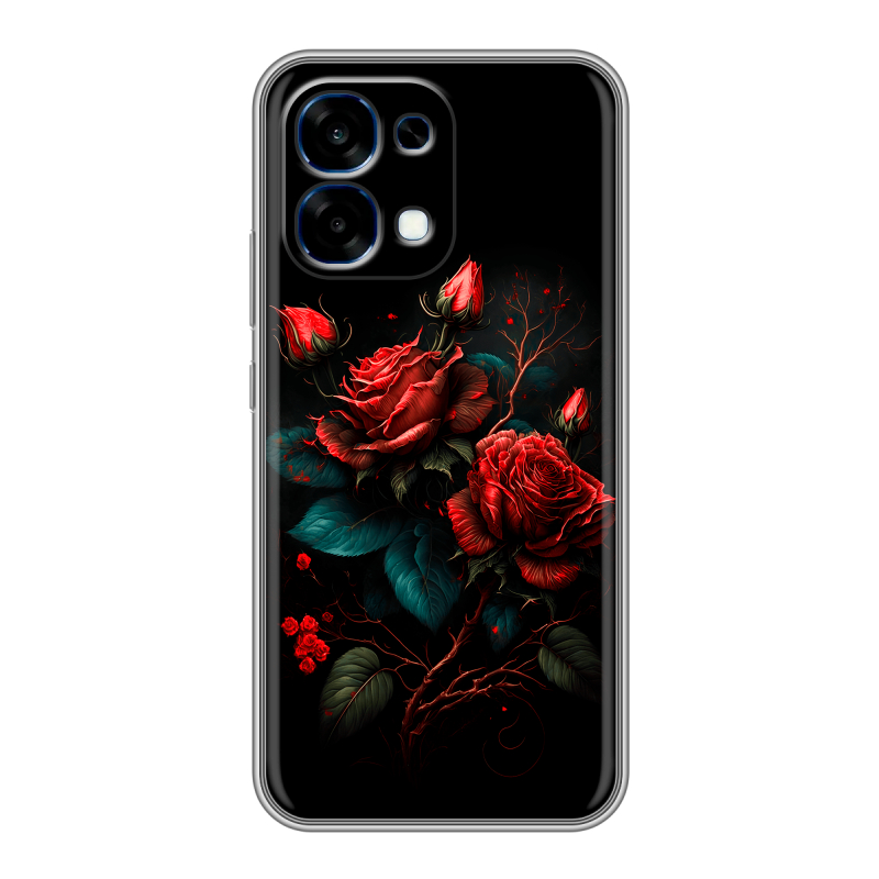 Силиконовый чехол на OPPO A6 Pro с принтом Розы красные Силиконовый чехол на OPPO A6 Pro с принтом Розы красные