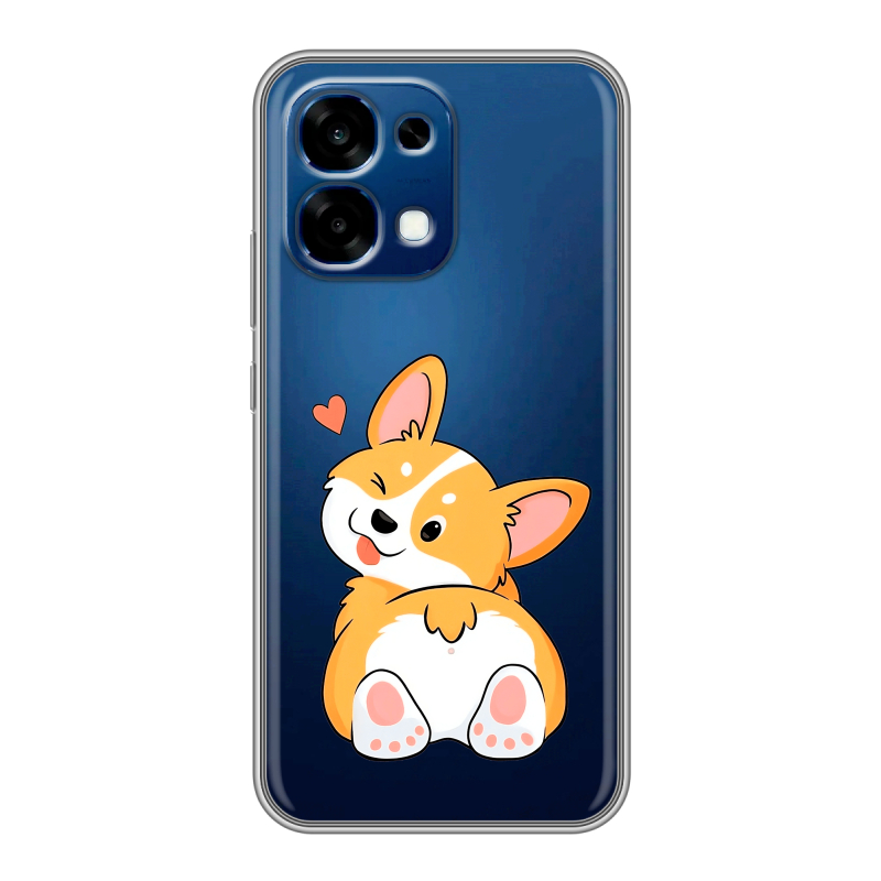 Силиконовый чехол на OPPO A6 Pro с принтом Корги Силиконовый чехол на OPPO A6 Pro с принтом Корги