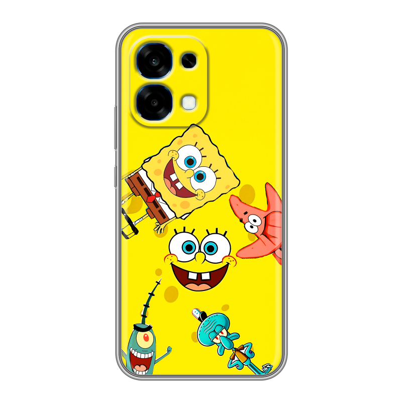 Силиконовый чехол на OPPO A6 Pro с принтом Спанч боб Спанчбоб Силиконовый чехол на OPPO A6 Pro с принтом Спанч боб Спанчбоб