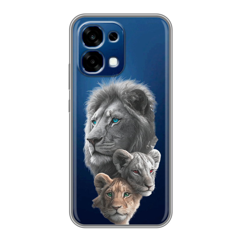 Силиконовый чехол на OPPO A6 Pro с принтом Львы Силиконовый чехол на OPPO A6 Pro с принтом Львы