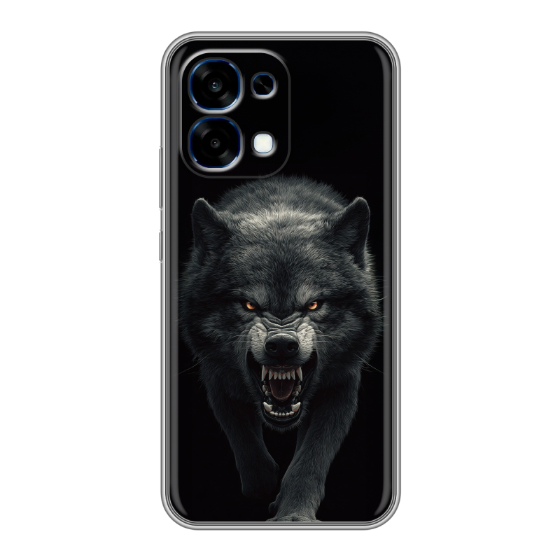 Силиконовый чехол на OPPO A6 Pro с принтом Волк Силиконовый чехол на OPPO A6 Pro с принтом Волк