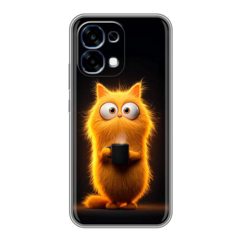 Силиконовый чехол на OPPO A6 Pro с принтом Смешной кот Силиконовый чехол на OPPO A6 Pro с принтом Смешной кот
