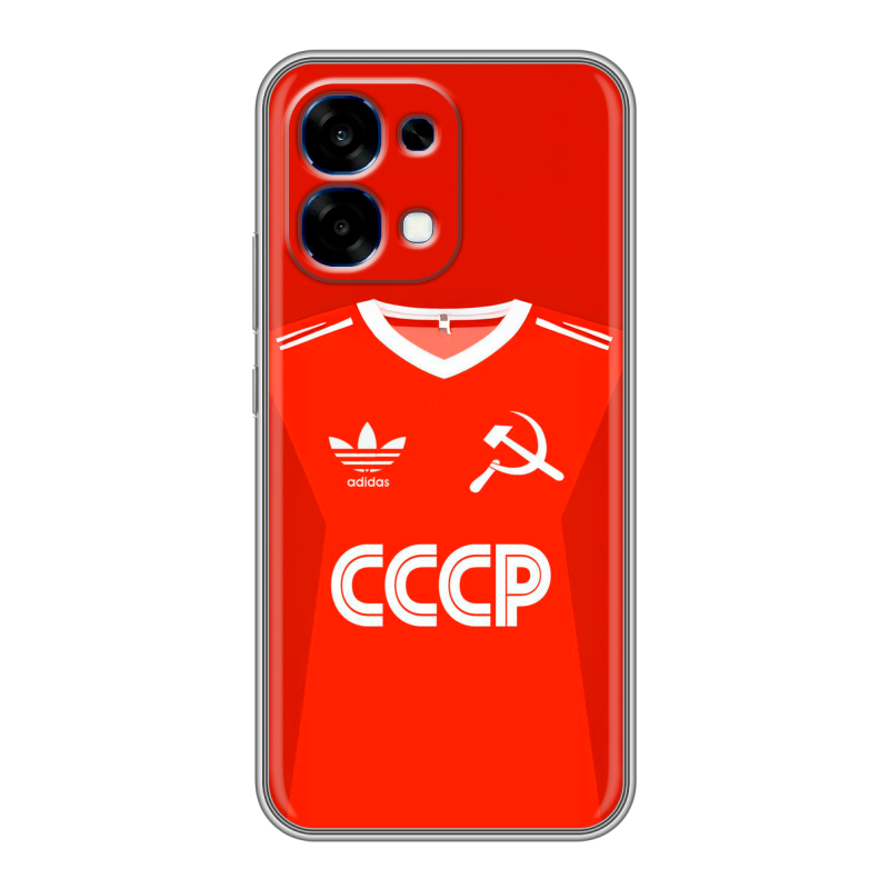 Силиконовый чехол на OPPO A6 Pro с принтом Флаг Герб СССР Силиконовый чехол на OPPO A6 Pro с принтом Флаг Герб СССР