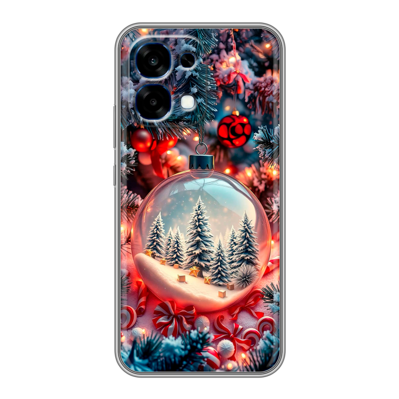Силиконовый чехол на OPPO A6 Pro с принтом Новый год Силиконовый чехол на OPPO A6 Pro с принтом Новый год