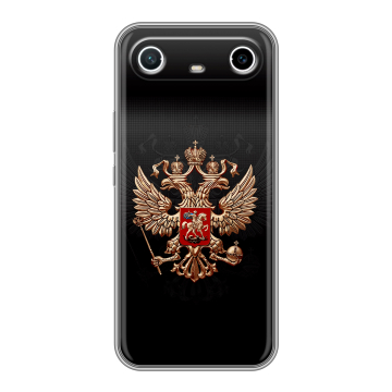 Силиконовый чехол на Tecno Spark Slim с принтом Герб России Силиконовый чехол на Tecno Spark Slim с принтом Герб России
