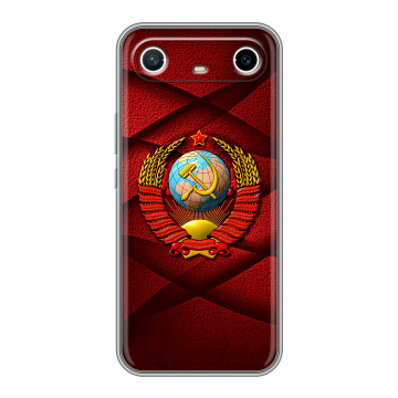 Силиконовый чехол на Tecno Spark Slim с принтом Герб СССР Силиконовый чехол на Tecno Spark Slim с принтом Герб СССР