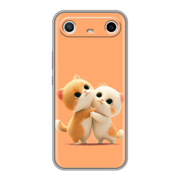 Силиконовый чехол на Tecno Spark Slim с принтом Милые котики Силиконовый чехол на Tecno Spark Slim с принтом Милые котики