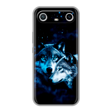 Силиконовый чехол на Tecno Spark Slim с принтом Волки Силиконовый чехол на Tecno Spark Slim с принтом Волки