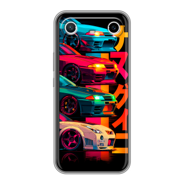Силиконовый чехол на Tecno Spark Slim с принтом Гоночные машины Силиконовый чехол на Tecno Spark Slim с принтом Гоночные машины
