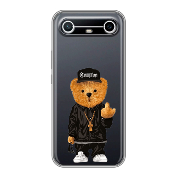Силиконовый чехол на Tecno Spark Slim с принтом Мишка Силиконовый чехол на Tecno Spark Slim с принтом Мишка