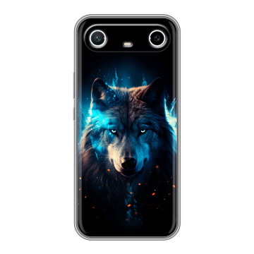 Силиконовый чехол на Tecno Spark Slim с принтом Волк ночной Силиконовый чехол на Tecno Spark Slim с принтом Волк ночной