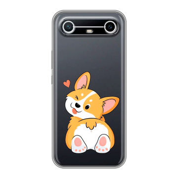 Силиконовый чехол на Tecno Spark Slim с принтом Корги Силиконовый чехол на Tecno Spark Slim с принтом Корги