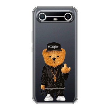 Силиконовый чехол на Tecno Spark Slim с принтом Плюшевый медведь Силиконовый чехол на Tecno Spark Slim с принтом Плюшевый медведь