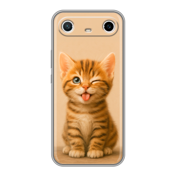 Силиконовый чехол на Tecno Spark Slim с принтом котенок Силиконовый чехол на Tecno Spark Slim с принтом котенок