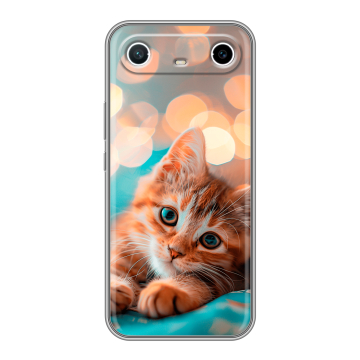 Силиконовый чехол на Tecno Spark Slim с принтом котик Силиконовый чехол на Tecno Spark Slim с принтом котик
