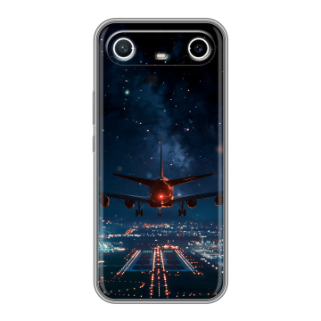 Силиконовый чехол на Tecno Spark Slim с принтом самолет Силиконовый чехол на Tecno Spark Slim с принтом самолет