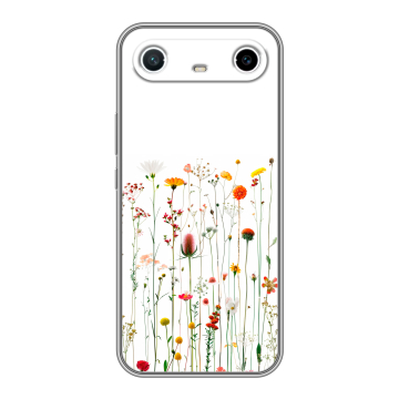 Силиконовый чехол на Tecno Spark Slim с принтом цветы Силиконовый чехол на Tecno Spark Slim с принтом цветы