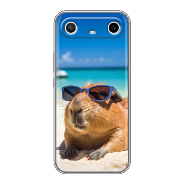 Силиконовый чехол на Tecno Spark Slim с принтом Капибара Силиконовый чехол на Tecno Spark Slim с принтом Капибара