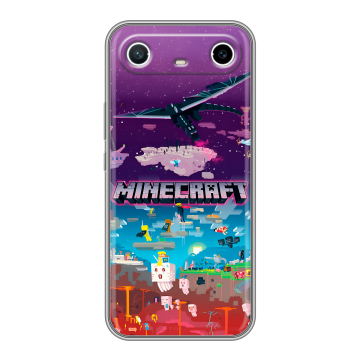 Силиконовый чехол на Tecno Spark Slim с принтом Майнкрафт Minecraft Силиконовый чехол на Tecno Spark Slim с принтом Майнкрафт Minecraft