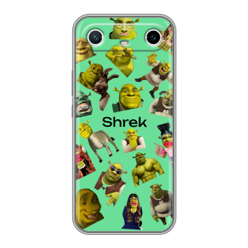Силиконовый чехол на Tecno Spark Slim с принтом Шрек Shrek Силиконовый чехол на Tecno Spark Slim с принтом Шрек Shrek