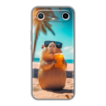 Силиконовый чехол на Tecno Spark Slim с принтом Капибара Силиконовый чехол на Tecno Spark Slim с принтом Капибара