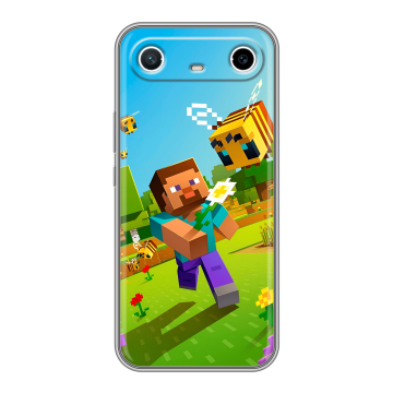 Силиконовый чехол на Tecno Spark Slim с принтом Майнкрафт Minecraft Силиконовый чехол на Tecno Spark Slim с принтом Майнкрафт Minecraft