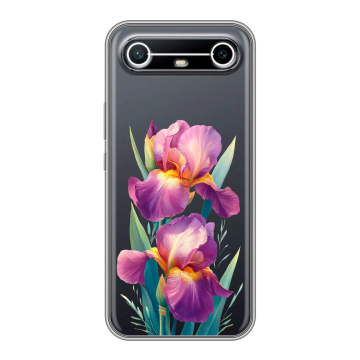 Силиконовый чехол на Tecno Spark Slim с принтом Цветы орхидеи Силиконовый чехол на Tecno Spark Slim с принтом Цветы орхидеи
