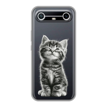 Силиконовый чехол на Tecno Spark Slim с принтом Котенок Силиконовый чехол на Tecno Spark Slim с принтом Котенок