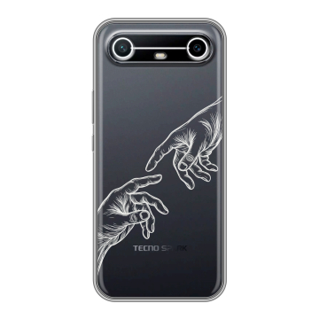 Силиконовый чехол на Tecno Spark Slim с принтом Сотворение мира Силиконовый чехол на Tecno Spark Slim с принтом Сотворение мира