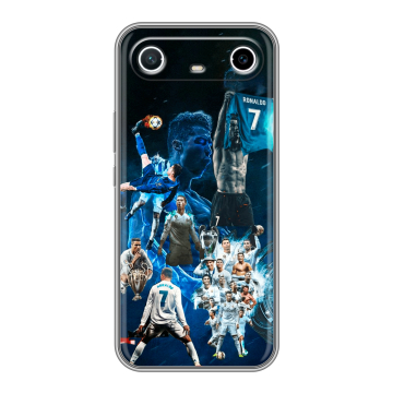 Силиконовый чехол на Tecno Spark Slim с принтом Реал Роналдо