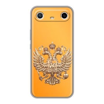 Силиконовый чехол на Tecno Spark Slim с принтом Герб Флаг России Силиконовый чехол на Tecno Spark Slim с принтом Герб Флаг России