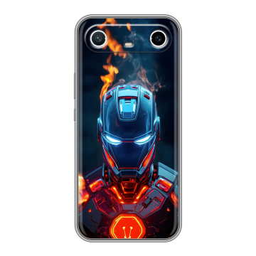 Силиконовый чехол на Tecno Spark Slim с принтом IronMan Железный человек Силиконовый чехол на Tecno Spark Slim с принтом IronMan Железный человек