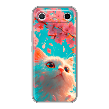 Силиконовый чехол на Tecno Spark Slim с принтом Красивый кот Силиконовый чехол на Tecno Spark Slim с принтом Красивый кот