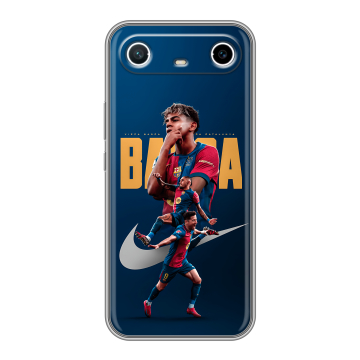 Силиконовый чехол на Tecno Spark Slim с принтом Барселона Barca Yamal Силиконовый чехол на Tecno Spark Slim с принтом Барселона Barca Yamal