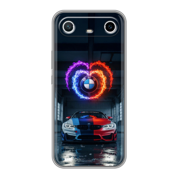 Силиконовый чехол на Tecno Spark Slim с принтом BMW БМВ Силиконовый чехол на Tecno Spark Slim с принтом BMW БМВ