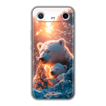 Силиконовый чехол на Tecno Spark Slim с принтом Новый год