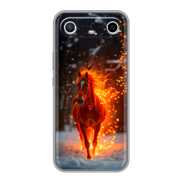 Силиконовый чехол на Tecno Spark Slim с принтом Новый год