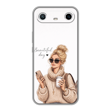 Силиконовый чехол на Tecno Spark Slim с принтом женский Силиконовый чехол на Tecno Spark Slim с принтом женский