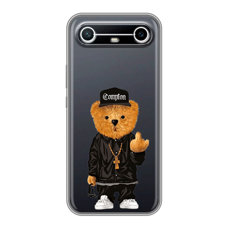Силиконовый чехол на Tecno Spark Slim с принтом Мишка Силиконовый чехол на Tecno Spark Slim с принтом Мишка