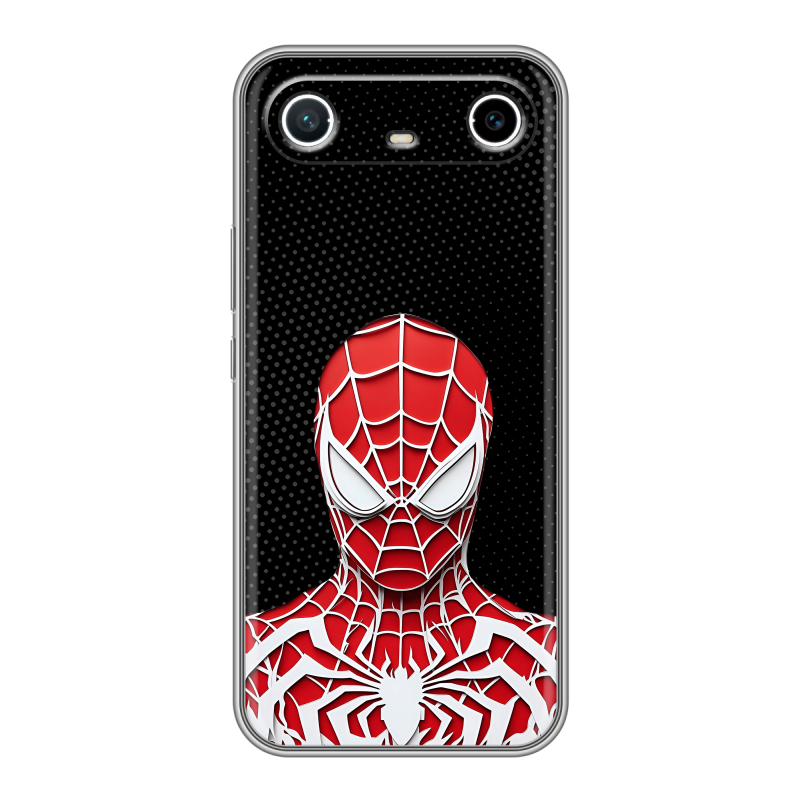 Силиконовый чехол на Tecno Spark Slim с принтом человек паук spiderman Силиконовый чехол на Tecno Spark Slim с принтом человек паук spiderman