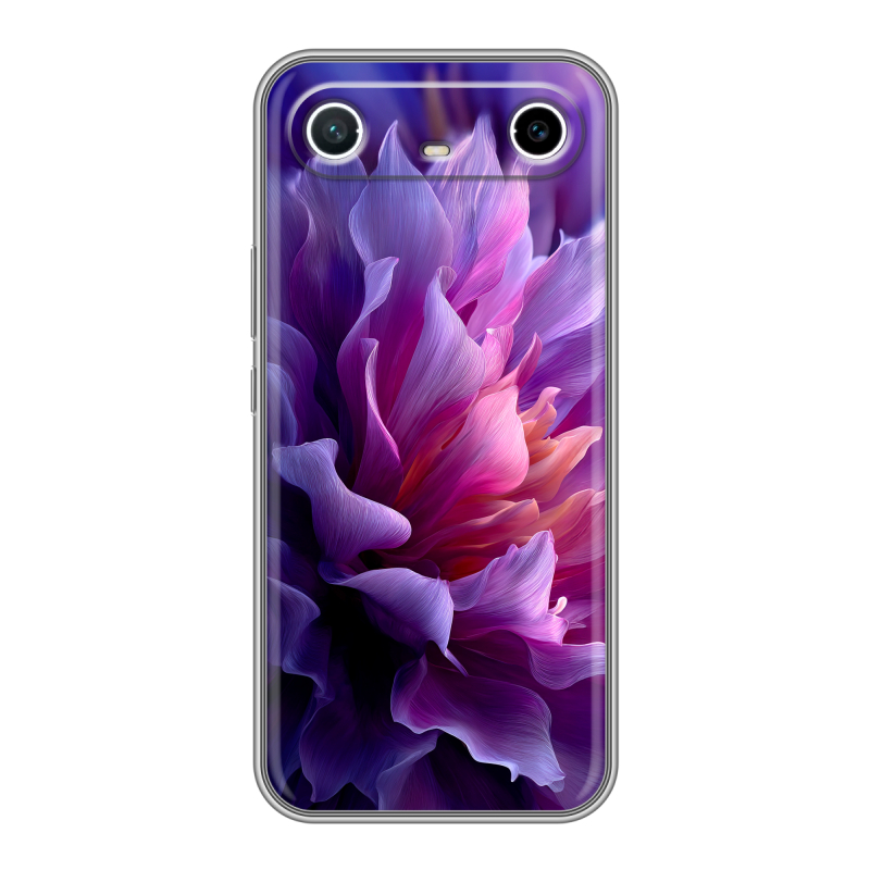 Силиконовый чехол на Tecno Spark Slim с принтом женский цветы Силиконовый чехол на Tecno Spark Slim с принтом женский цветы