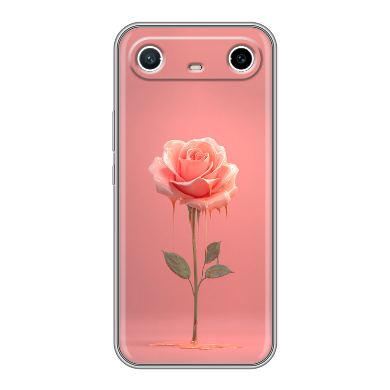 Силиконовый чехол на Tecno Spark Slim с принтом Розовая роза Силиконовый чехол на Tecno Spark Slim с принтом Розовая роза