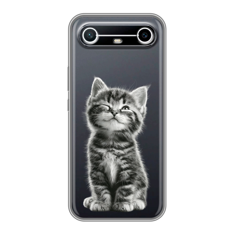 Силиконовый чехол на Tecno Spark Slim с принтом Котенок Силиконовый чехол на Tecno Spark Slim с принтом Котенок