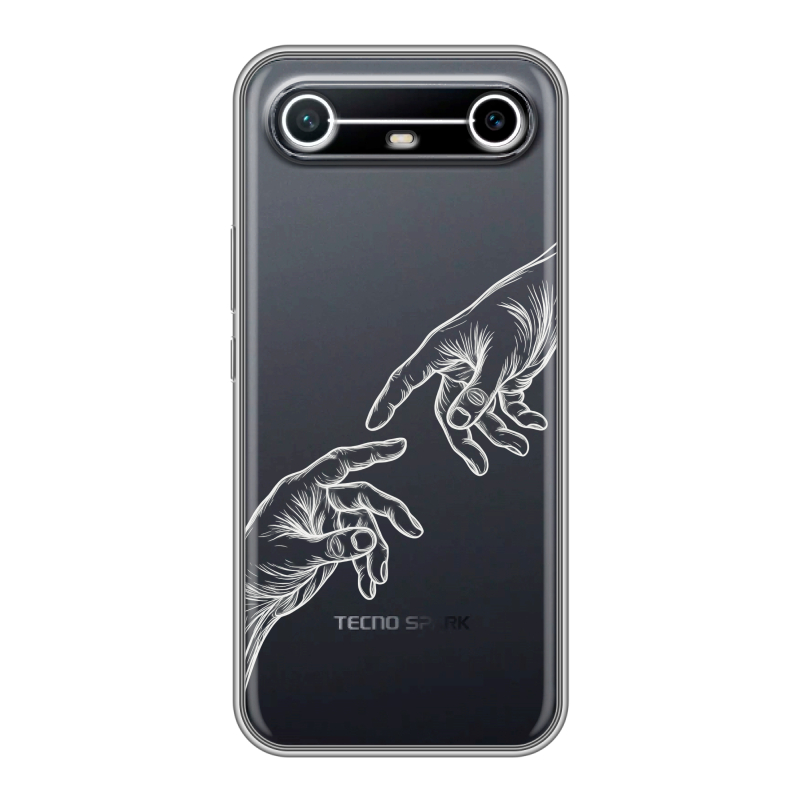 Силиконовый чехол на Tecno Spark Slim с принтом Сотворение мира Силиконовый чехол на Tecno Spark Slim с принтом Сотворение мира