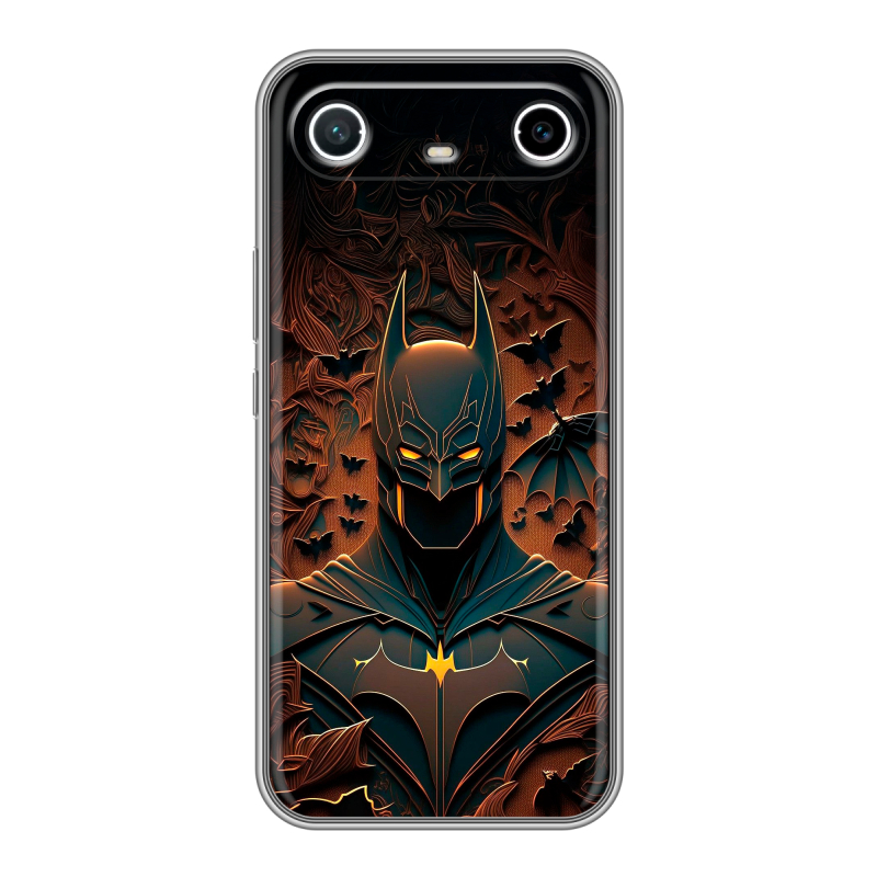 Силиконовый чехол на Tecno Spark Slim с принтом Batman Бэтмен Силиконовый чехол на Tecno Spark Slim с принтом Batman Бэтмен