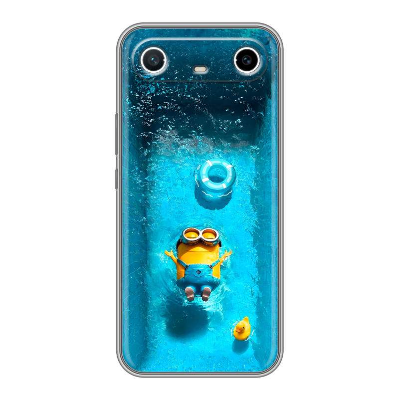 Силиконовый чехол на Tecno Spark Slim с принтом Миньоны Силиконовый чехол на Tecno Spark Slim с принтом Миньоны