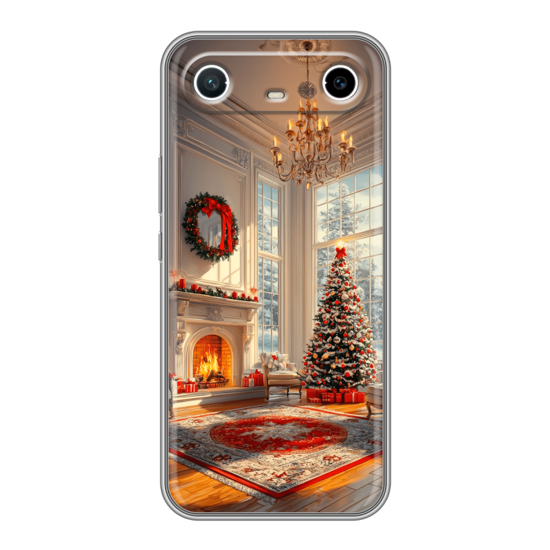 Силиконовый чехол на Tecno Spark Slim с принтом Новый год Силиконовый чехол на Tecno Spark Slim с принтом Новый год