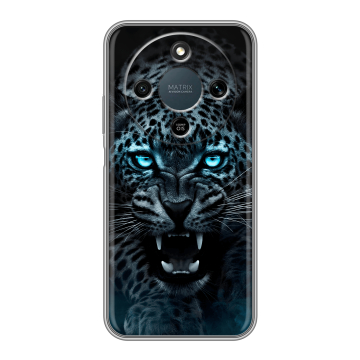 Силиконовый чехол на Honor X9d с принтом Темный леопард Силиконовый чехол на Honor X9d с принтом Темный леопард