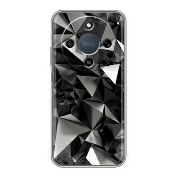 Силиконовый чехол на Honor X9d с принтом Черные кристаллы Силиконовый чехол на Honor X9d с принтом Черные кристаллы