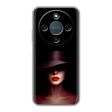 Силиконовый чехол на Honor X9d с принтом Девушка в шляпе